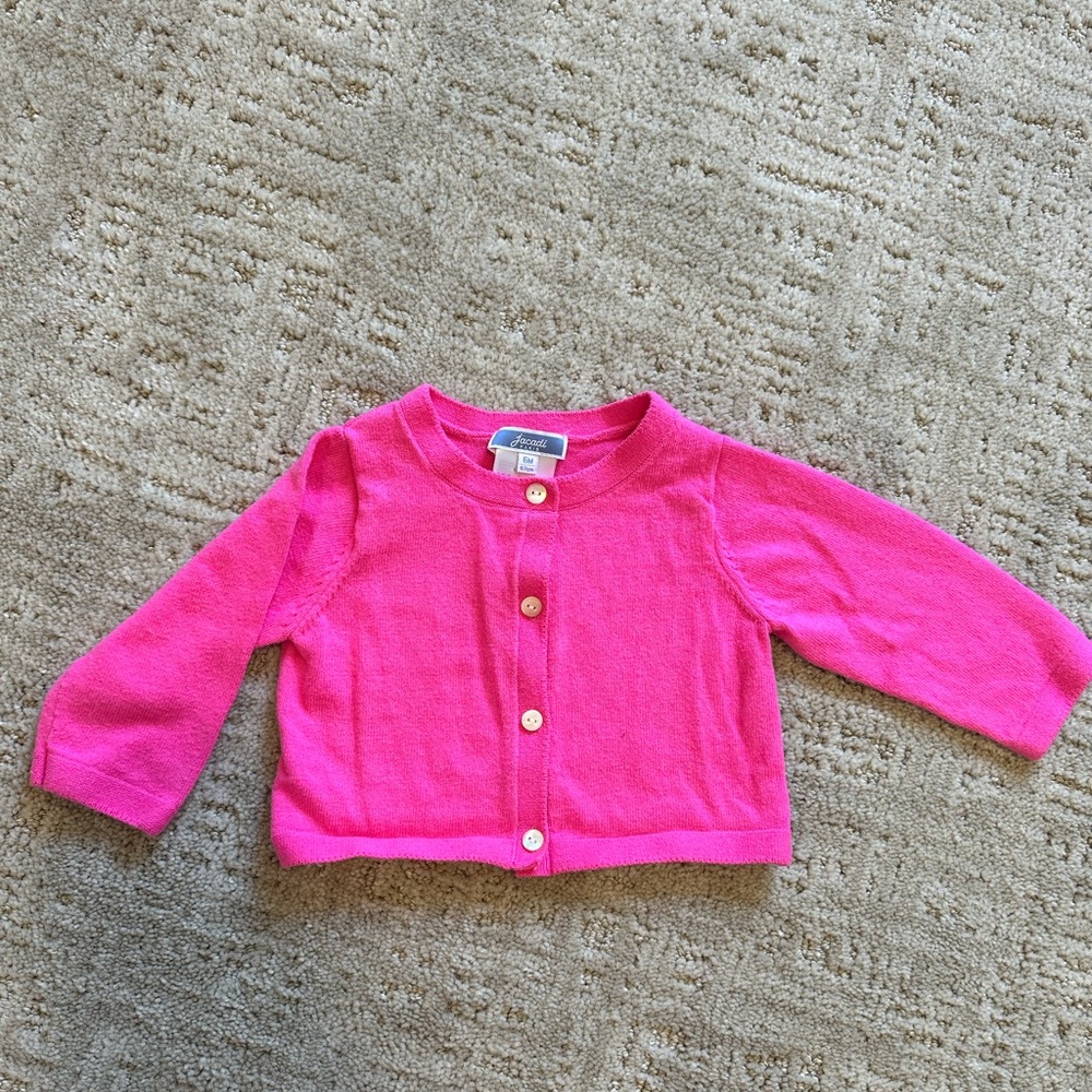 Jacadi Pink Baby Cardigan